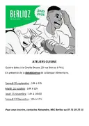 A partir du 20 septembre, 4 ateliers cuisine
